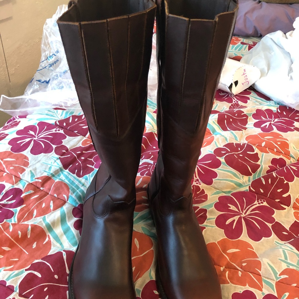 Ft. Frontier brown Nebraskan Mule Ear boots #LEM40